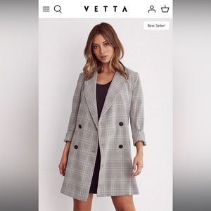 Vetta Blazer Dress Jacket Edgy Capsule NWOT